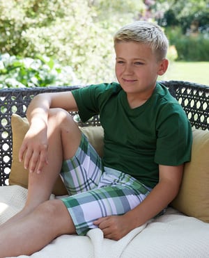 Charlie boys Jersey T-shirt and Check Shorty Set - 4-5