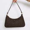 Josee Shoulder Bag Chocolate Raffia Gold