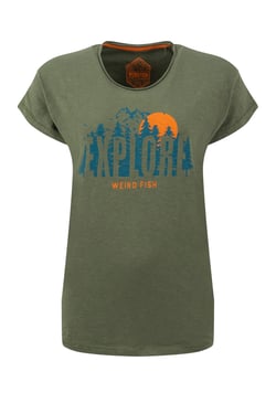 Weird Fish Explore Organic Cotton Graphic T-Shirt Artichoke Size 22