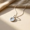 Initial Letter Personalised Charm Sterling Silver Necklace - L