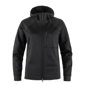 Fjallraven Womens Abisko Grid Fleece Hoodie Black