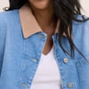 Blue Denim Cord Collar Jacket