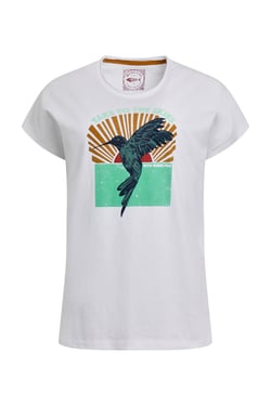 Weird Fish Fly Free Organic Cotton Graphic T-Shirt White Size 16