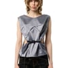SATIN BELTED TOP - L