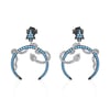 Jeulia "Interwoven Snake with Crescent" Sterling Silver Earrings