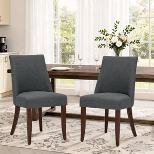 COLAMY KAVA Modern Casual Dining Chair - Dark Grey / Set of 2