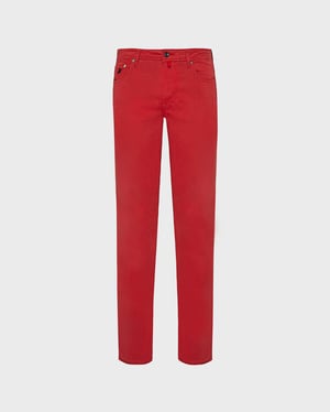 Vilebrequin - Men 5-pockets Tencel Gabardine Pants - Jeans - Gbetta18 - Red - Size 38