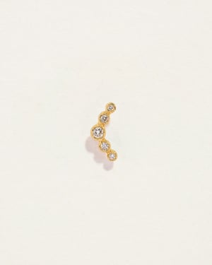 Molten Crescent Stud