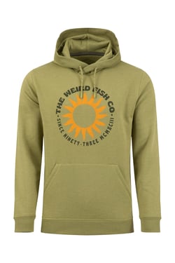 Weird Fish Bryant Front Print Graphic Popover Hoodie WashedOak Size XL
