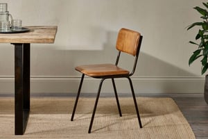 nkuku Ukari Leather Dining Chair | Seating | One Size | Aged Tan