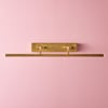 Larger Blake rechargeable picture light in brass