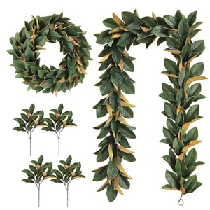 Magnolia Wreath, Garland, and Stems