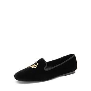 DREAM PAIRS Velvet Embroidery Flats