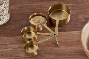 nkuku Mane Measuring Cups | Kitchen & Dining Accessories | One Size | Brushed Gold