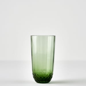 Colore Crystal Cut Highball Glass - Green
