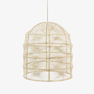 Sunburst Woven Pendant Lampshade - Brown