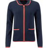 Weird Fish Jess Fine Knit Zip Through Cardigan Midnight Size 10