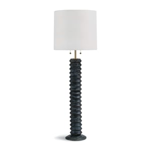 Accordion Ebony Paulownia Floor Lamp