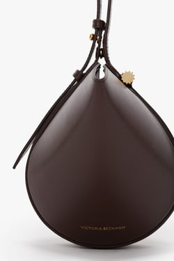 Victoria Beckham Portofino Dia Clutch In Dark Burgundy Leather - ONE SIZE - Womens