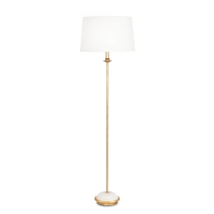Fisher White Concrete Base Gold Metal Floor Lamp