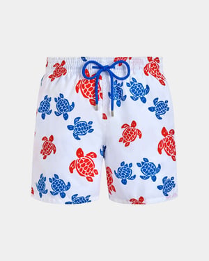 Vilebrequin - Men Swim Shorts Tortues Multicolores - Swimwear - Moorea - White - Size XXXL