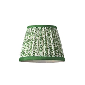 18cm pendant shade in Emerald 'Posy' linen by Ellen Merchant