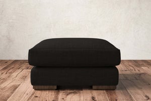 nkuku Guddu Dining Footstool | Make To Order | Medium | Brera Linen Charcoal