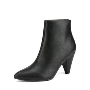 DREAM PAIRS Low Heel Pointed Toe Ankle Booties