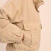 Beige Funnel Neck Addison Utility Jacket