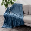 QE Home Heated Throw in Teal Blue