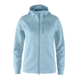 Fjallraven Womens Abisko Grid Fleece Hoodie Breeze Blue