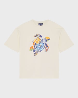 Vilebrequin - Boys Oversize T-shirt Printed Tropical Turtle - Tee Shirt - Gaspard - White - Size 12