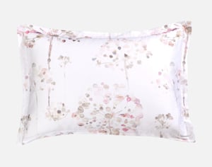 QE Home Angelica Pillow Sham, Floral, White, King