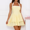 Chasing Joy Halter Mini Dress Yellow