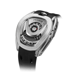 TSAR BOMBA Men's Reactor Series Automatic Mechanical Watch | Silver Black | Wandering Hour Satellite Display | Waterproof Luxury Cyberpunk Timepiece
