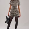 AKIRA Girly Pop Tweed Mini Dress | Size Large