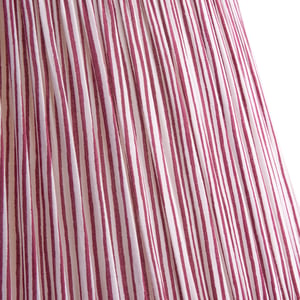 25cm empire shade in ruby candy stripe block printed cotton