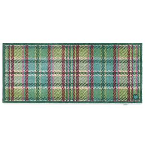 Tartan Green Washable Runner - 65x150cm