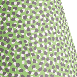 50cm straight empire shade in emerald, black and white Polka Dot paper by GP & J Baker