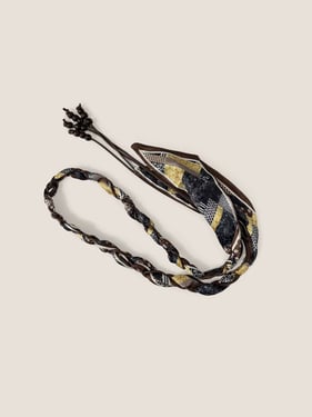 Bohemian Multi-Functional Woven Scarf Belt With Ethnic Prints - Patch / One Size