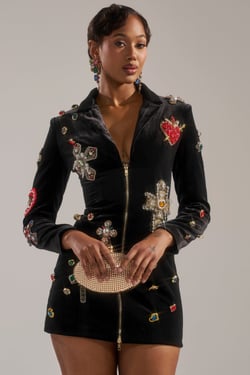AKIRA Business Only Blazer Dress | Black | Size 1X