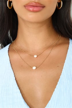 18k Gold Plated Ocean Surprise Necklace Gold