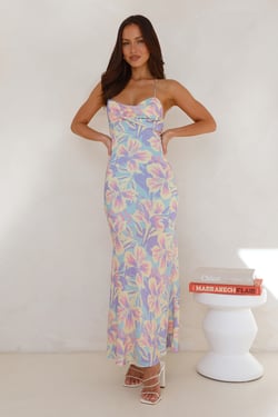 Frangipani Fantasy Maxi Dress Multi