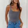 BASE Everyday Staple Singlet Top Charcoal