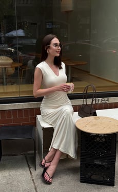 Deka Maxi Dress (Oat) - US 8