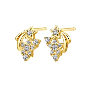 Star Cluster Stud Earrings Sterling Silver
