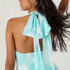 Blue Printed Marceline Maxi Dress