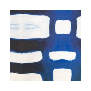 Paper Puzzle Indigo Fabric