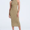 AKIRA On The Move Bodycon Midi Dress In Olive | Size XL