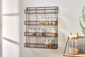 nkuku Inkollu Spice Rack | Kitchen Storage & Utility | One Size | Aged Brass